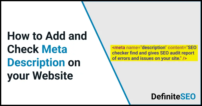 How to Add and Check Meta Description on your Website