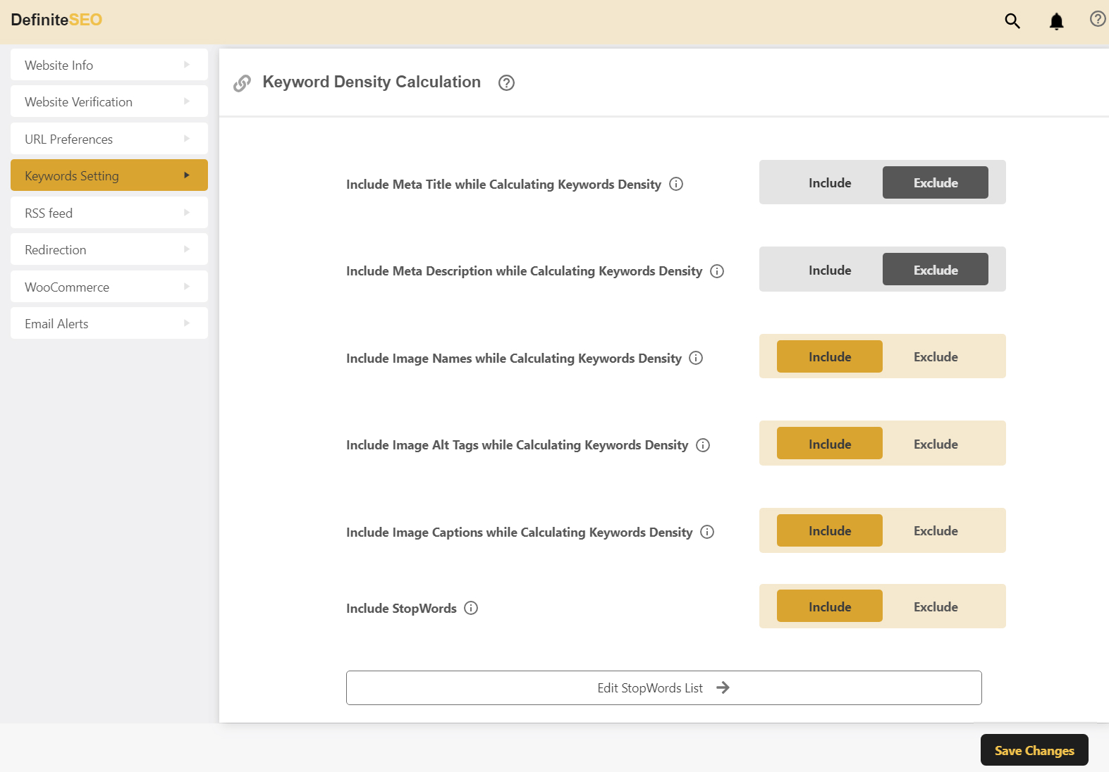 Keyword density calculator