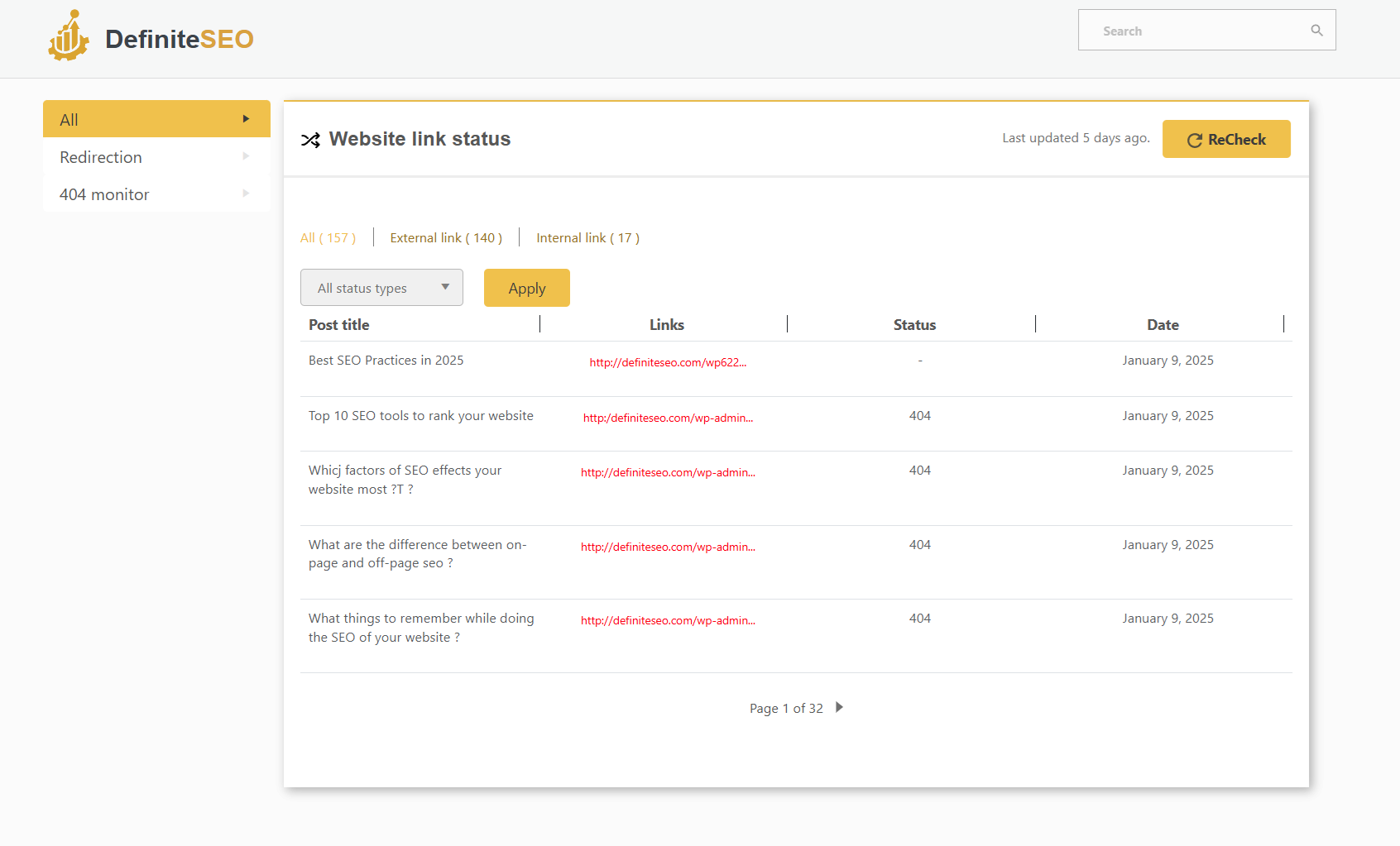 External Link Management