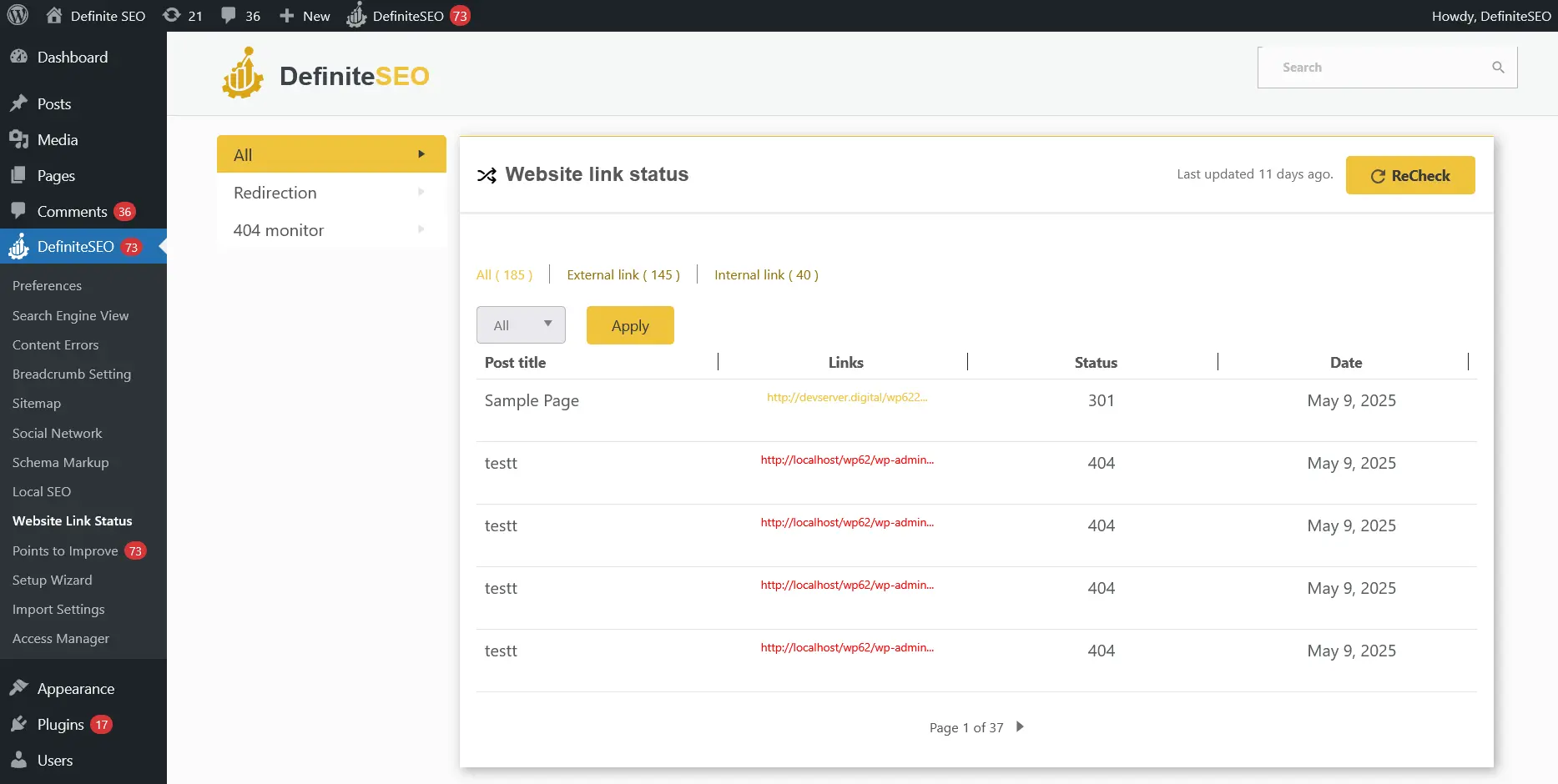 Analyze in Detail- All Links Case UI