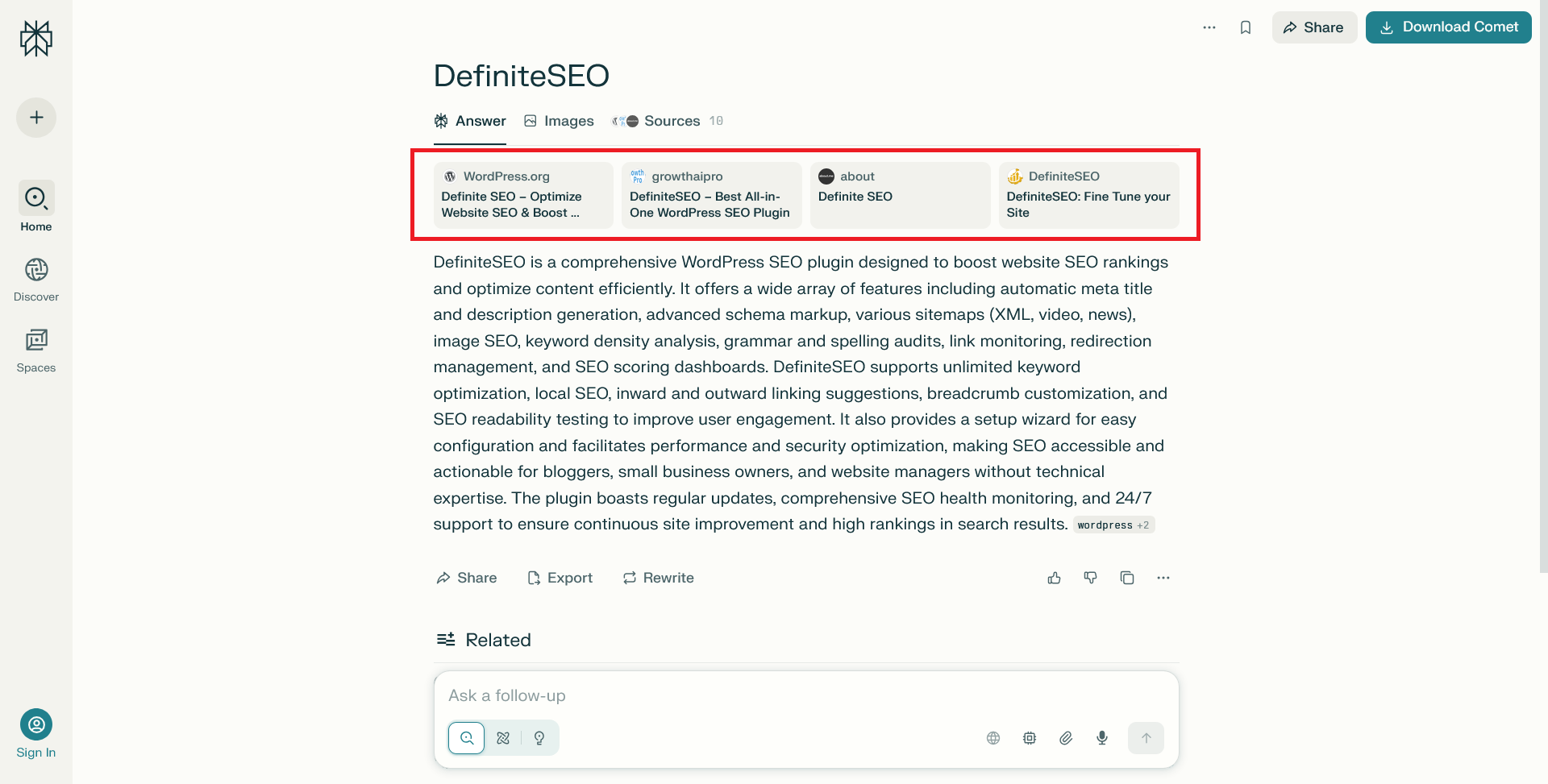 How Title Appear in Perplexity Search