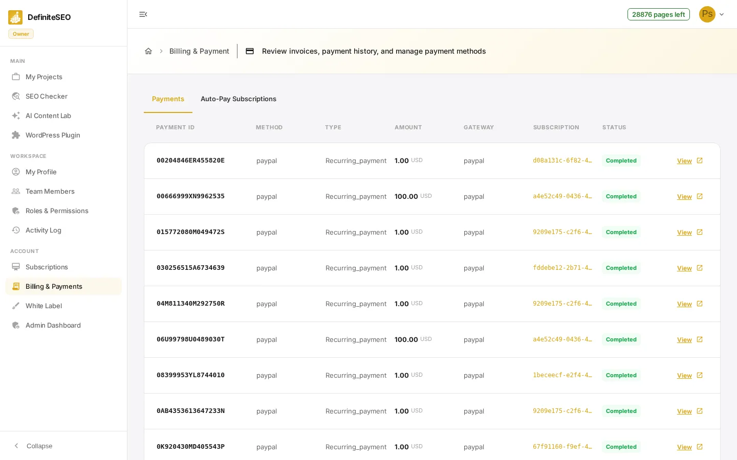 Billing & Payments - Open Billing & Payments