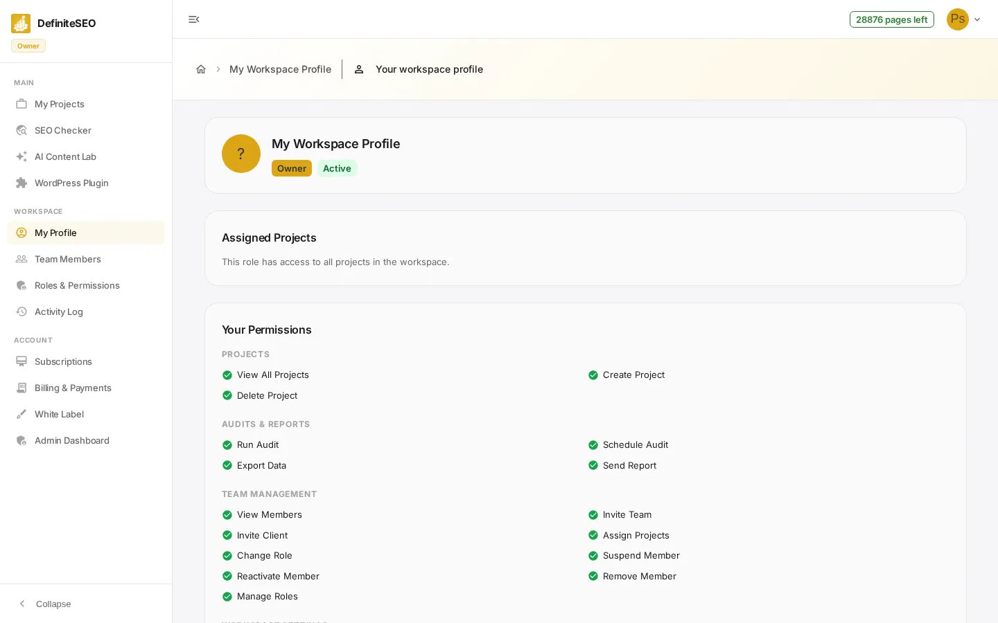 Your Profile - Open your profile