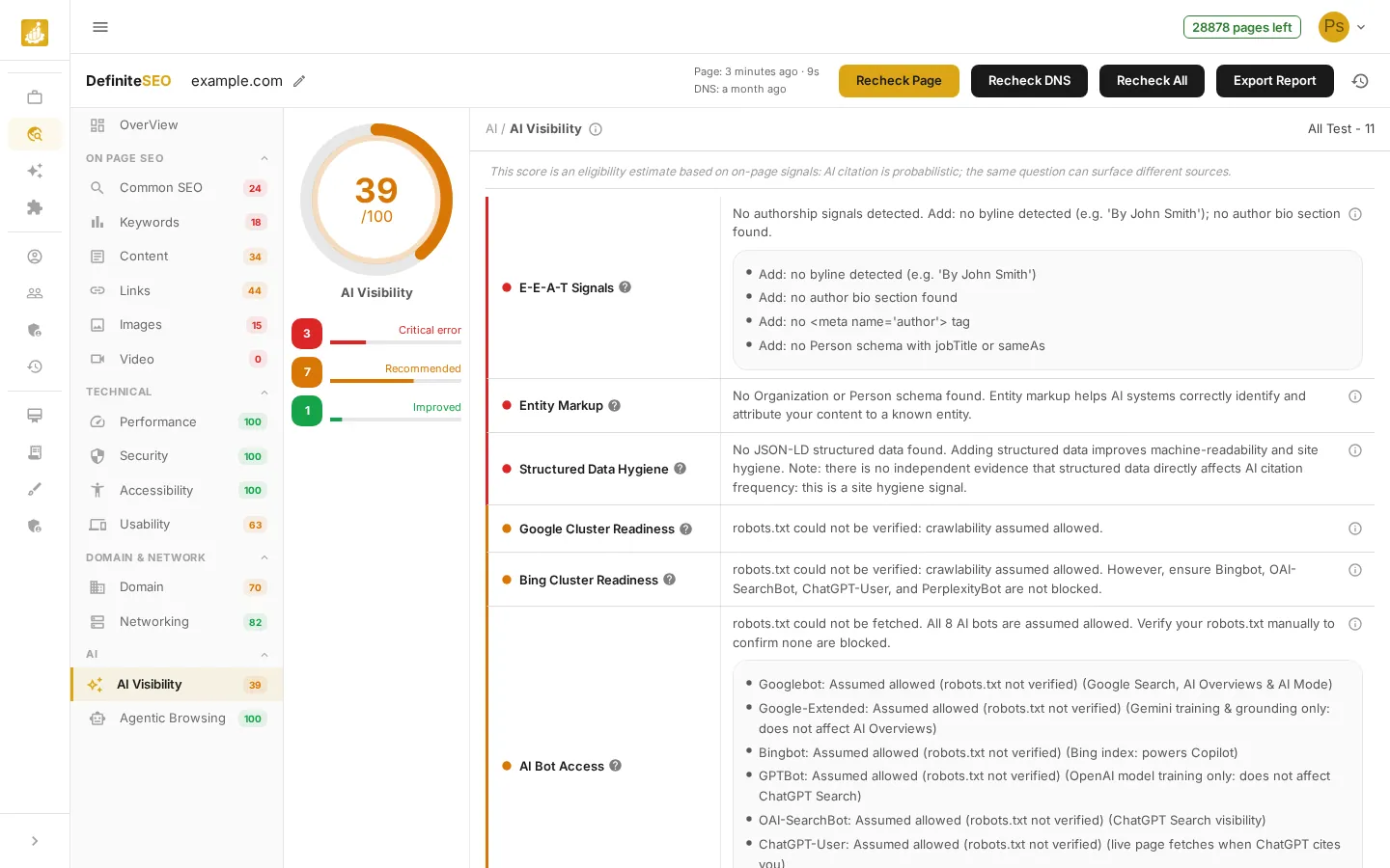 SEO Checker - Analyze Any Page in Seconds - See your AI Visibility