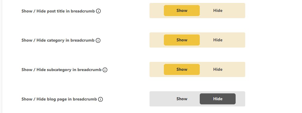 DefiniteSEO breadcrumb show and hide trail components