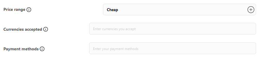 DefiniteSEO Local SEO price range, currencies and payment methods