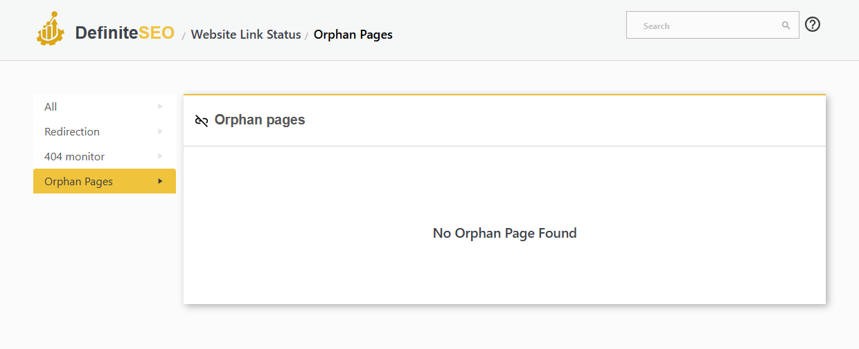 DefiniteSEO orphan page detector