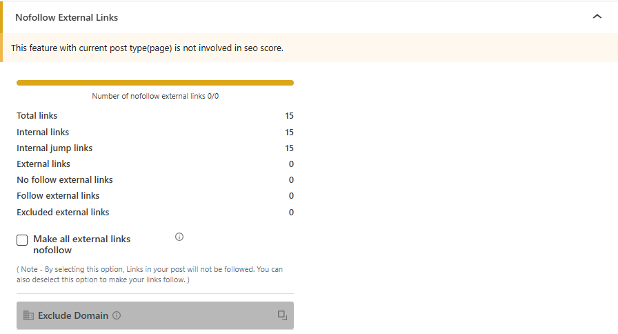 DefiniteSEO per-post link analysis and nofollow controls in the editor