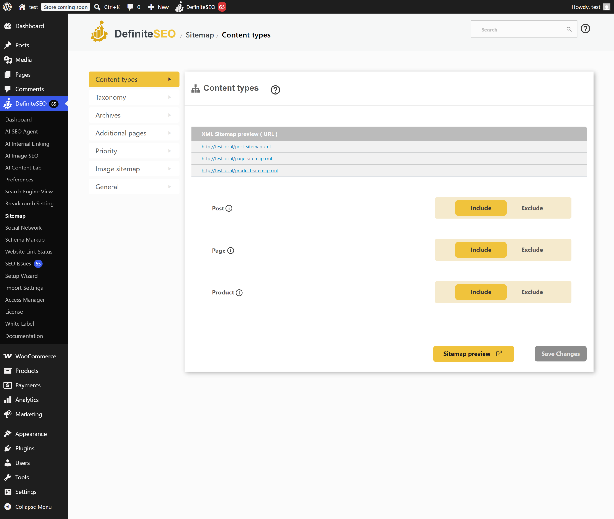 The video sitemap settings tab in DefiniteSEO Pro